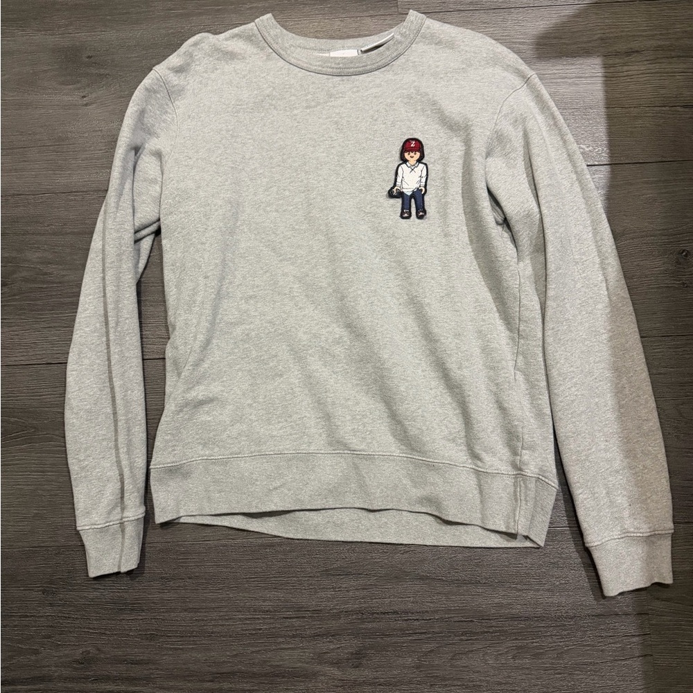Zara Gray Sweatshirt with Playful Embroidery